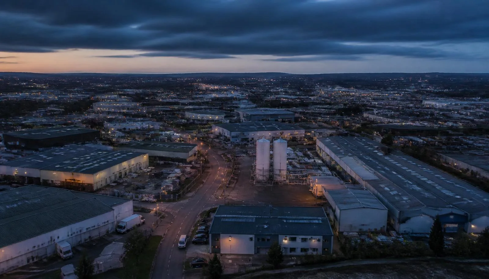 Zone industrielle en Normandie desservie par LIDAIR