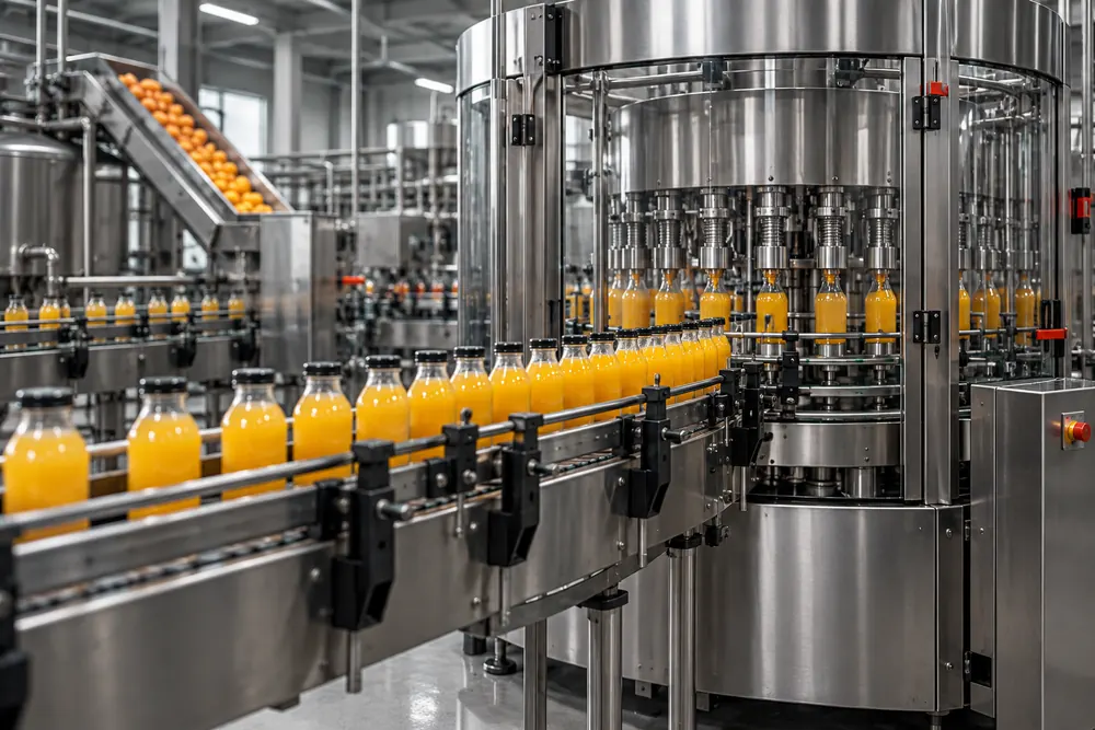 Ligne d'embouteillage agroalimentaire