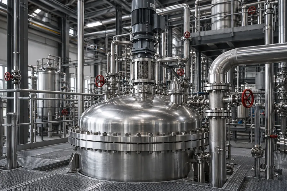 Réacteur inox d'un site chimique